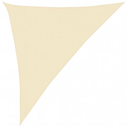 Żagiel przeciwsłoneczny, 160 g/m², kremowy, 3x4x5 m, HDPE