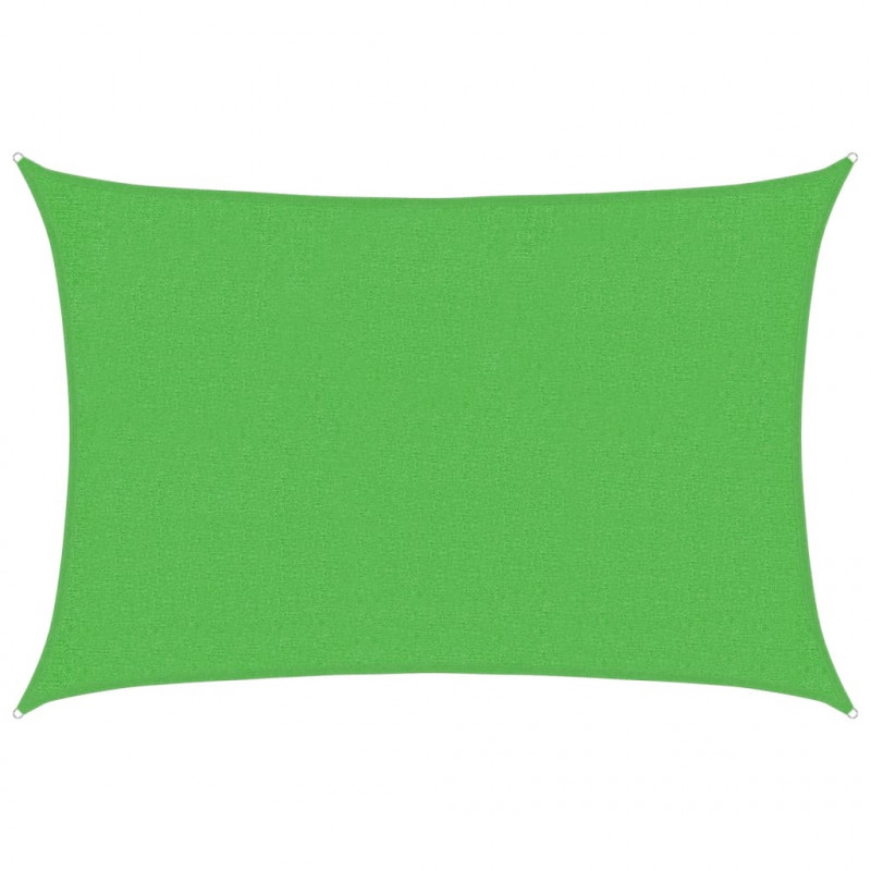 Żagiel przeciwsłoneczny, 160 g/m², jasnozielony, 2x2,5 m, HDPE