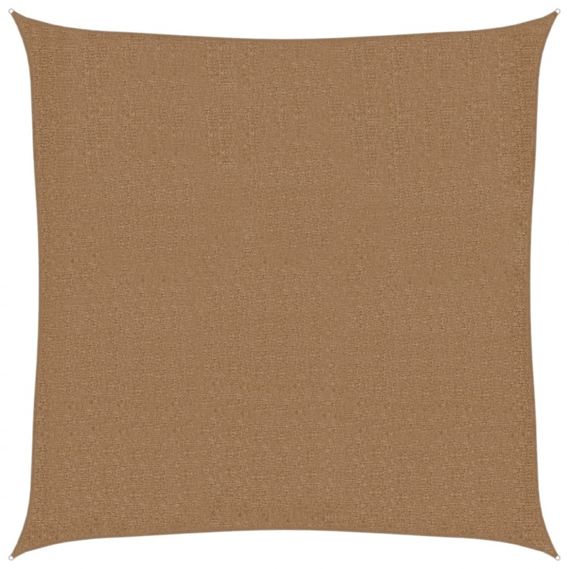 Żagiel przeciwsłoneczny, 160 g/m², kolor taupe, 3x3 m, HDPE
