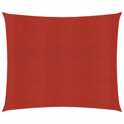 Żagiel przeciwsłoneczny, 160 g/m², czerwony, 2,5x3 m, HDPE