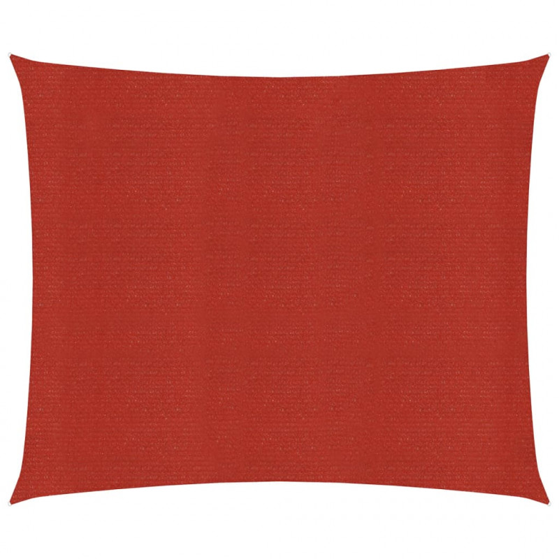 Żagiel przeciwsłoneczny, 160 g/m², czerwony, 2,5x3 m, HDPE