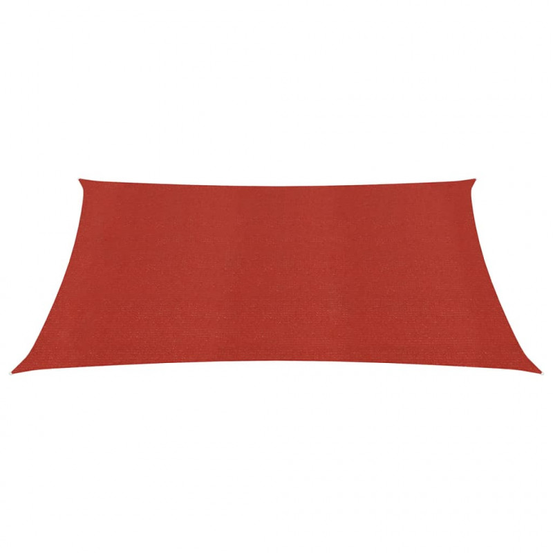 Żagiel przeciwsłoneczny, 160 g/m², czerwony, 2,5x3 m, HDPE