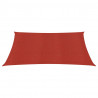 Żagiel przeciwsłoneczny, 160 g/m², czerwony, 2,5x3 m, HDPE