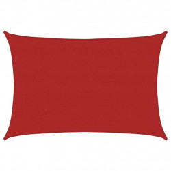 Żagiel przeciwsłoneczny, 160 g/m², czerwony, 4x6 m, HDPE