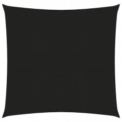 Żagiel przeciwsłoneczny, 160 g/m², czarny, 6x6 m, HDPE