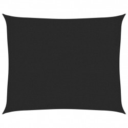 Żagiel przeciwsłoneczny, 160 g/m², czarny, 2,5x3 m, HDPE