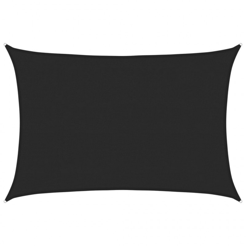 Żagiel przeciwsłoneczny, 160 g/m², czarny, 4x5 m, HDPE