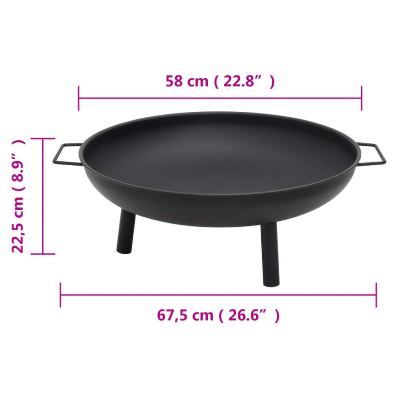 Palenisko, 67,5x58x22,5 cm, stal