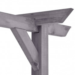 Pergola ogrodowa, szara, 400x40x205 cm, impregnowana sosna