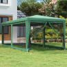 Namiot imprezowy z 6 ściankami z siatki, zielony, 3x6 m, HDPE