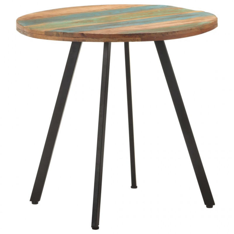 Stół jadalniany, 80 cm, lite drewno odzyskane