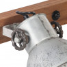 Industrialna lampa ścienna, srebrna, 45x25 cm, E27