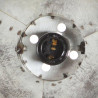 Industrialna lampa ścienna, srebrna, 45x25 cm, E27