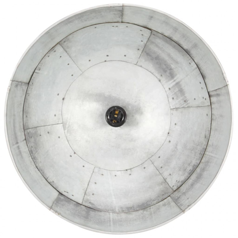 Industrialna lampa wisząca, 25 W, srebrna, okrągła, 41 cm, E27
