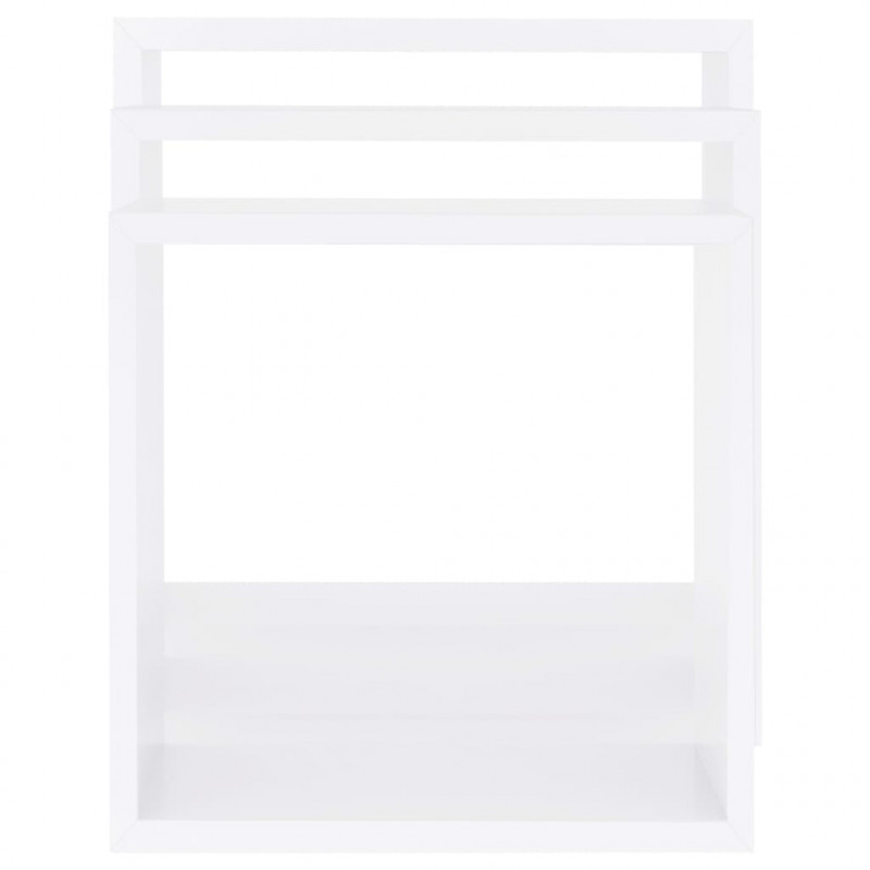 Półki ścienne kostki, 3 szt., białe, MDF