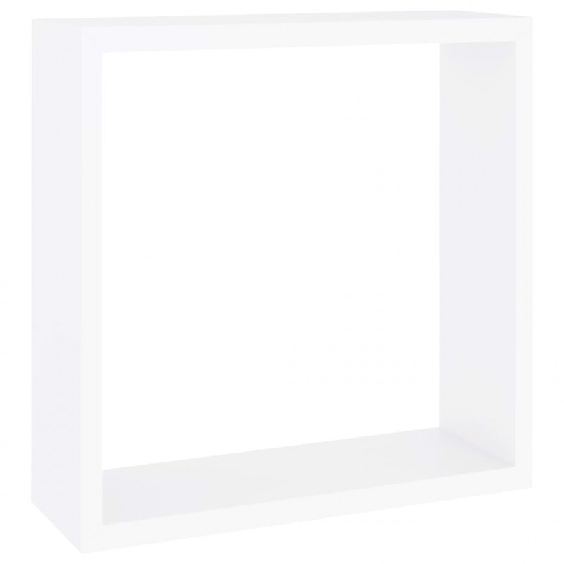 Półki ścienne kostki, 3 szt., białe, MDF