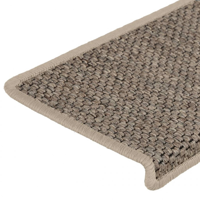 Samoprzylepne nakładki na schody, 15 szt., 65x21x4 cm, beżowe