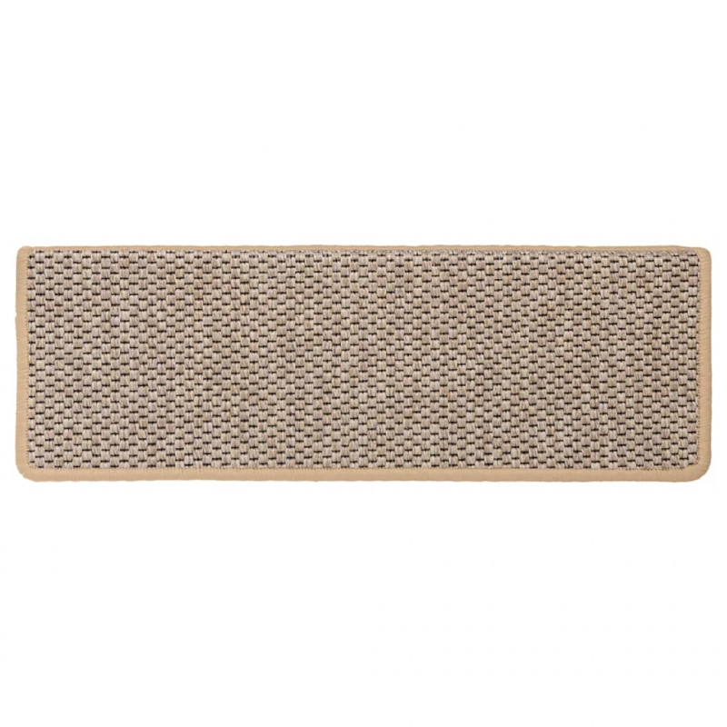 Samoprzylepne nakładki na schody, 15 szt., 65x21x4 cm, beżowe