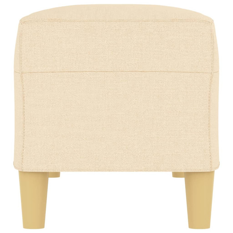 Ławka, kremowa, 100x35x41 cm, tapicerowana tkaniną