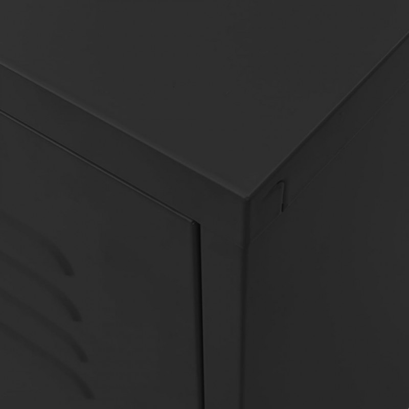 Szafka pod telewizor, czarna, 105x35x52 cm, stalowa
