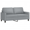 Sofa 2-osobowa, jasnoszara, 140 cm, tapicerowana tkaniną