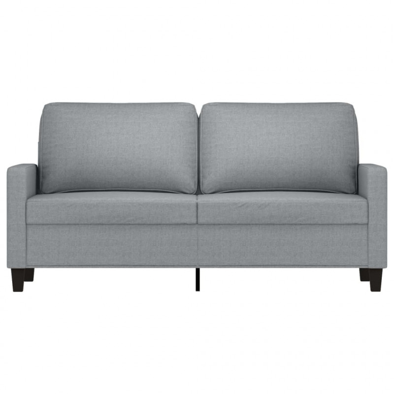 Sofa 2-osobowa, jasnoszara, 140 cm, tapicerowana tkaniną