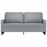 Sofa 2-osobowa, jasnoszara, 140 cm, tapicerowana tkaniną