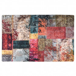 Dywan z możliwością prania, patchwork, 80x150 cm, kolorowy