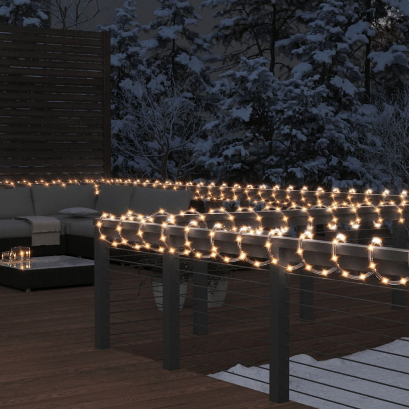 Wąż świetlny, 480 LED, ciepła biel, 20 m, PVC