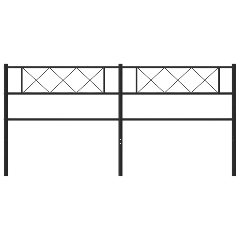 Metalowe wezgłowie, czarne, 180 cm