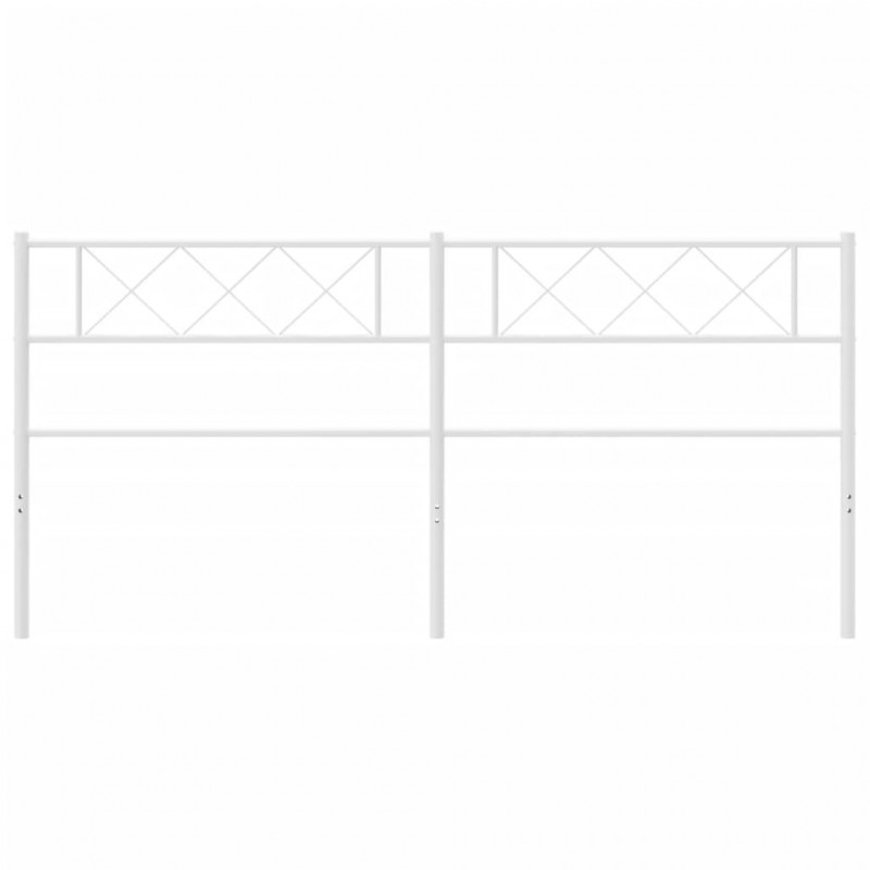 Metalowe wezgłowie, białe, 200 cm