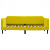 Sofa z materacem do spania, żółta, 80x200 cm, aksamit