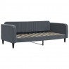 Sofa z materacem do spania, ciemnoszara, 90x200 cm, aksamit