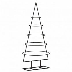 Metalowa choinka świąteczna, do dekoracji, czarna, 90 cm