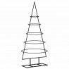 Metalowa choinka świąteczna, do dekoracji, czarna, 90 cm