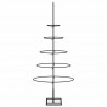 Metalowa choinka świąteczna, do dekoracji, czarna, 90 cm