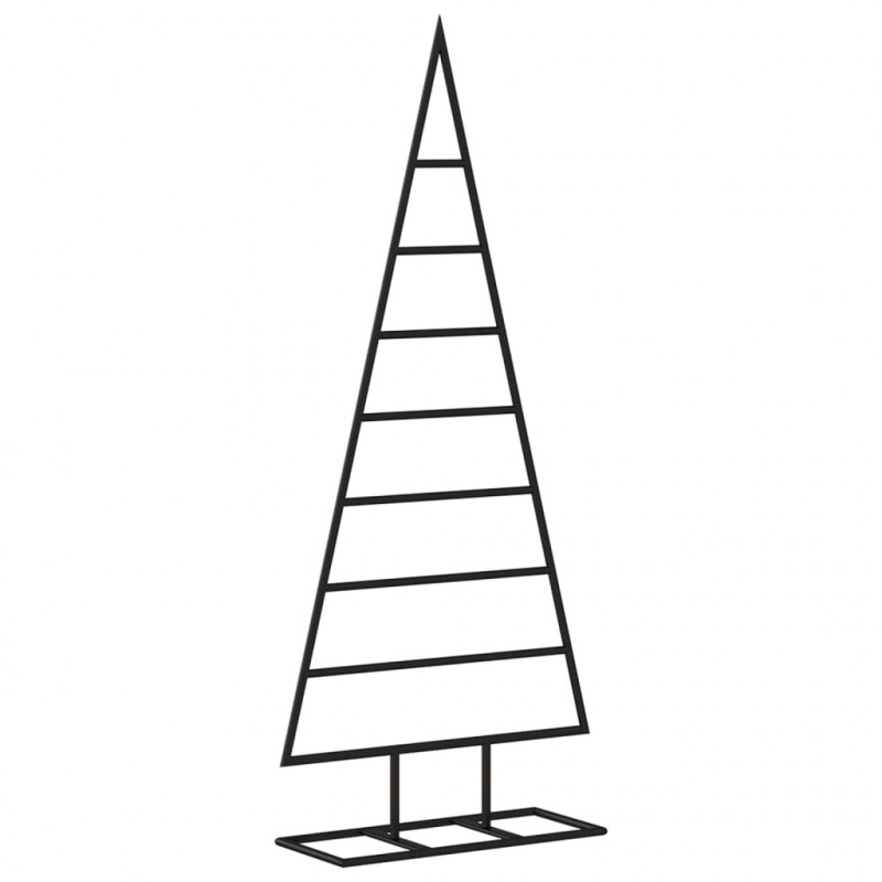 Metalowa choinka świąteczna, do dekoracji, czarna, 125 cm