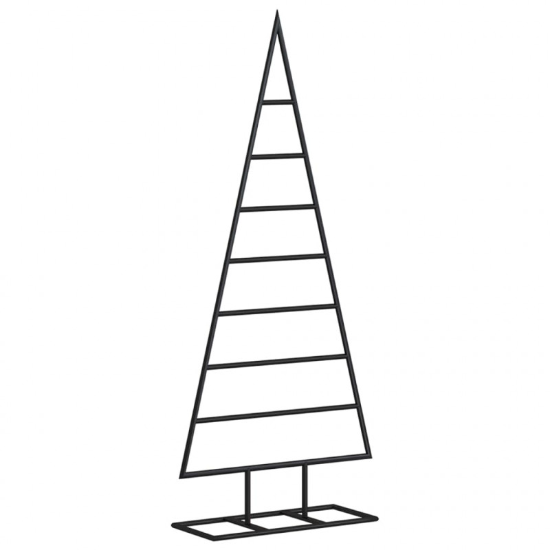 Metalowa choinka świąteczna, do dekoracji, czarna, 125 cm