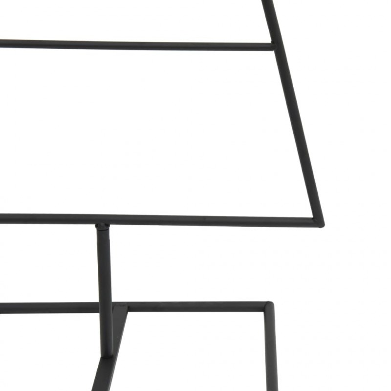 Metalowa choinka świąteczna, do dekoracji, czarna, 125 cm
