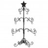 Metalowa choinka świąteczna, do dekoracji, czarna, 90 cm