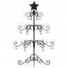 Metalowa choinka świąteczna, do dekoracji, czarna, 90 cm
