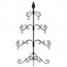 Metalowa choinka świąteczna, do dekoracji, czarna, 90 cm