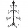 Metalowa choinka świąteczna, do dekoracji, czarna, 90 cm