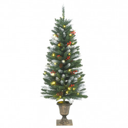 Sztuczne choinki, 2 szt., 100 LED, zielono-białe, 120 cm