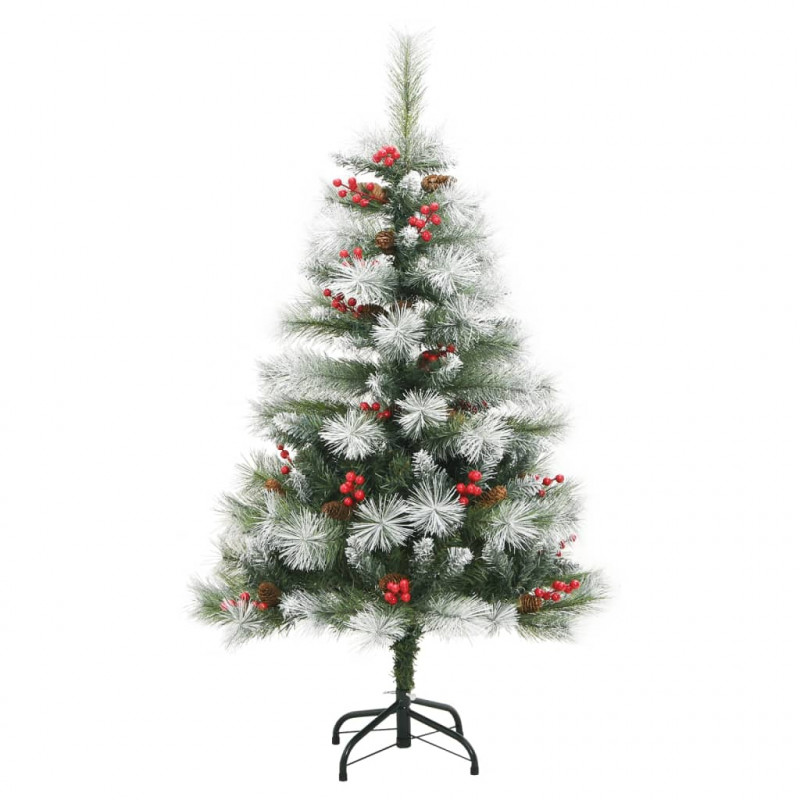 Sztuczna choinka na zawiasach, z szyszkami i jagodami, 120 cm