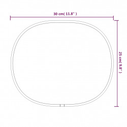 Lustro ścienne, srebrne, 30x25 cm