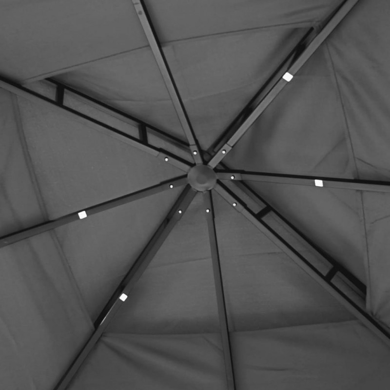 Altana z dachem, antracytowa, 300x300x270 cm, stal