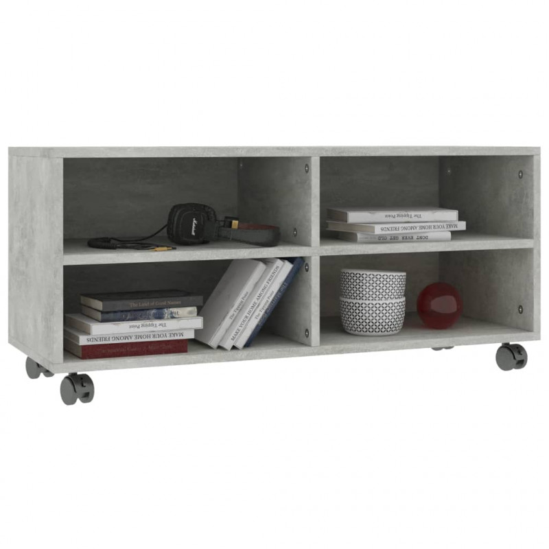 Szafka pod TV, kolor betonowy szary, 90x35x35 cm