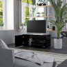 Szafka pod TV, czarna, 80x34x36 cm materiał drewnopochodny
