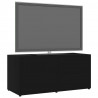 Szafka pod TV, czarna, 80x34x36 cm materiał drewnopochodny